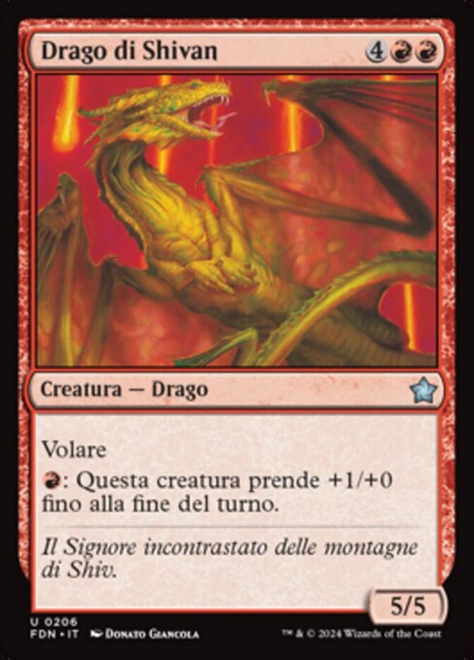 Shivan Dragon - Foundations, # 206 - Deckbox